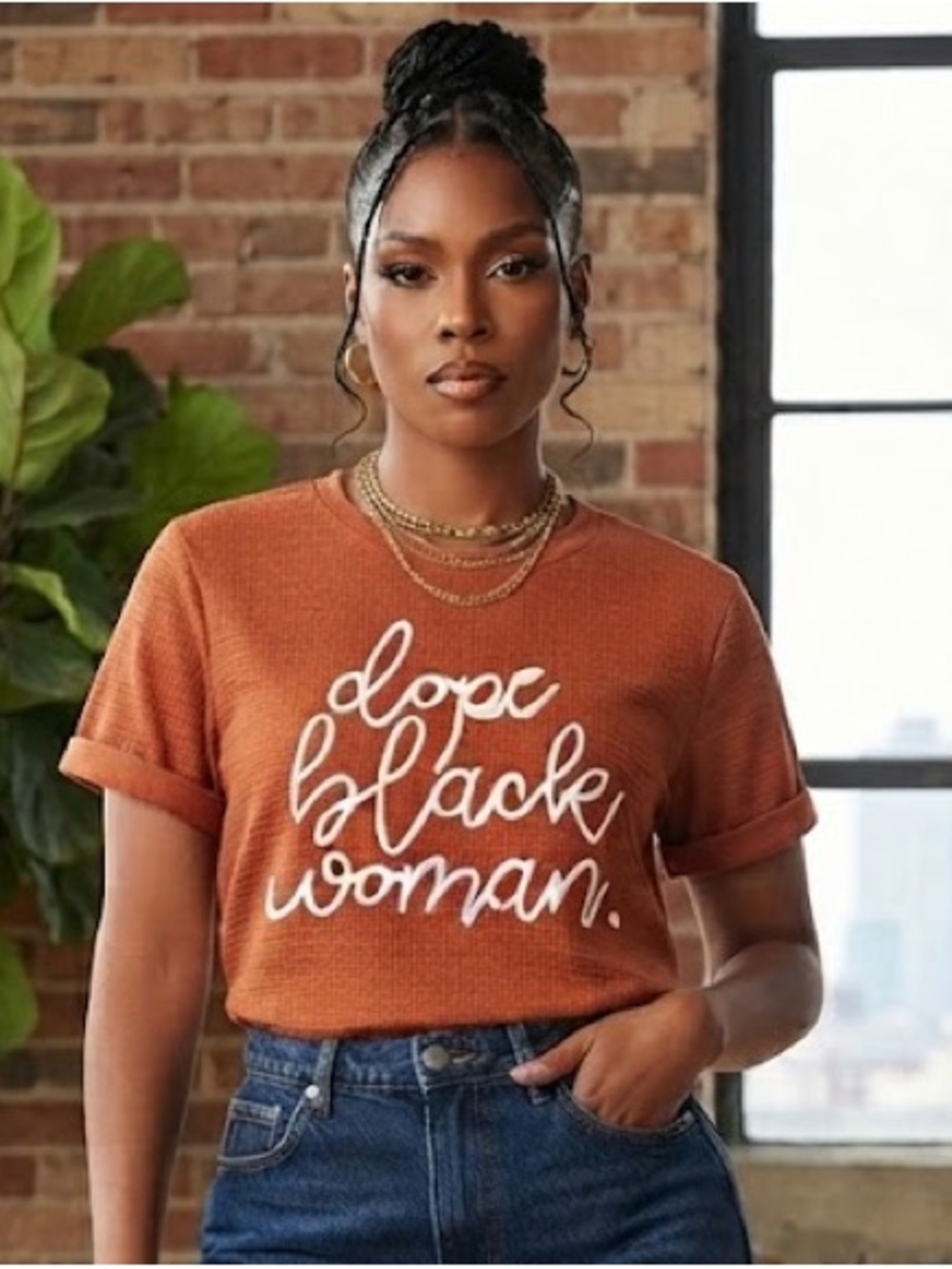 Legendary Rootz Dope Black Woman Graphic Tee Women's Size L NWT Shirt